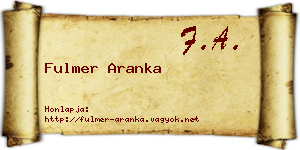 Fulmer Aranka névjegykártya