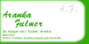 aranka fulmer business card